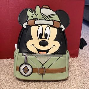 Safari Minnie Mouse Loungefly Mini Backpack. Brand New With Tag